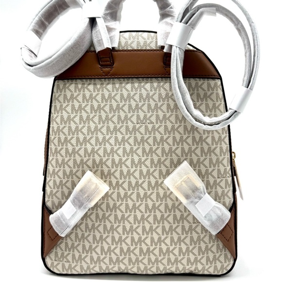 Michael Kors Jaycee Medium Signature Logo Backpack - Vanilla